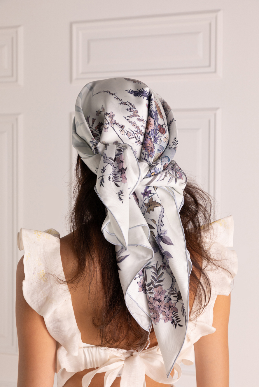 Dior white silk scarf for women 179312 — Buy in Almaty, Kazakhstan