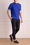 Men's casual trousers, dark blue, with drawstring at the waist
Cesare di Napoli - 67% cotton, 30% polyester, 3% elastane. button, zipper, drawstring. two side pockets, two back pockets. Lining: Detail lining 100% cotton. Country of origin: Italy. Care: specialized cleaning - photo 2