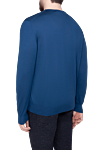 Cashmere and silk jumper blue for men Cesare di Napoli - 70% cashmere, 30% silk. Country of origin: Italy. Care: specialized cleaning - photo 4