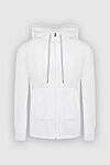 Kiton White cotton sports jacket for men - Additionally: hood. Composition: 100% cotton. Fastening: zipper, drawstring. Pockets: two side. Country of manufacture: Italy. Care: specialized cleaning - photo 1