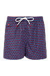 Kiton Blue polyester beach shorts for men - 100% polyester (PL). Country of manufacture: Italy. Care: specialized cleaning - photo 1