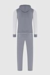 Cesare di Napoli Gray men's cotton sports suit - Decor: Contrast trim. Additionally: Hood. Composition: 100% cotton. Closure: Drawstring, zipper. Pockets: Four side pockets. Country of origin: Italy. Care: specialized cleaning - photo 7