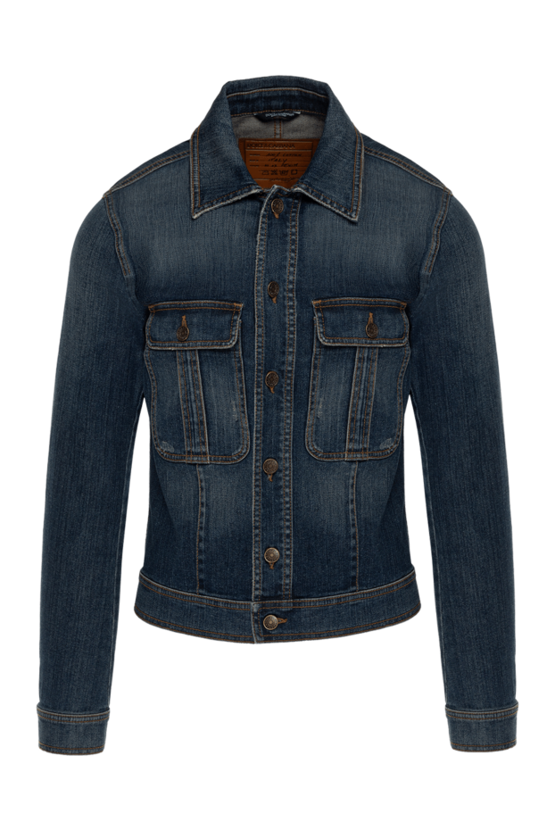 Dolce & Gabbana ерлерге арналған көк мақта джинсы күртеше түймелі 118847 - фото 1