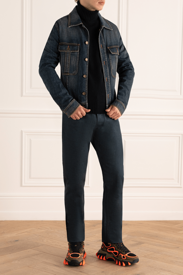 Dolce & Gabbana ерлерге арналған көк мақта джинсы күртеше түймелі 118847 - фото 2