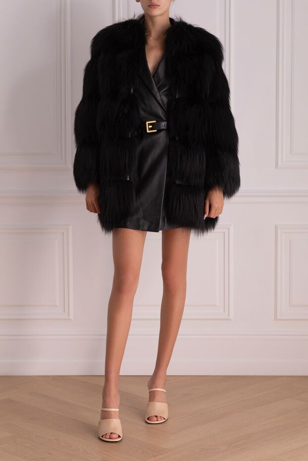Billionaire women's black silver fox fur coat 130279 - photo 2