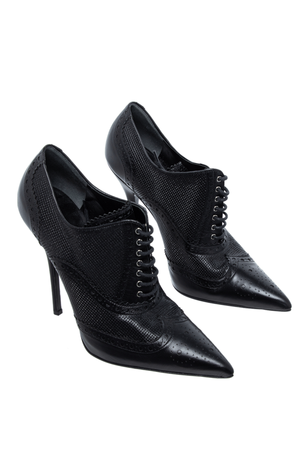 Gucci women's black leather boots with stiletto heels 131856 - photo 3