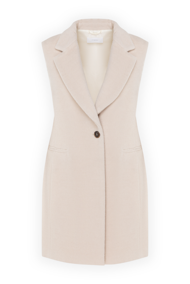 Malo жилет из альпака и шерсти бежевый женский 132178 - фото 1