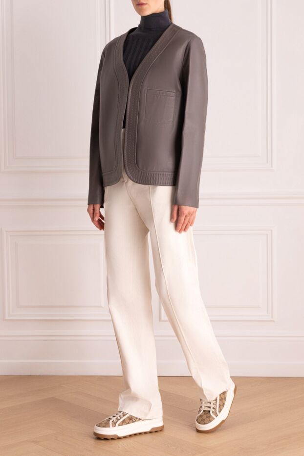 Malo stylish jacket made of smooth leather with shaped edges 132192 - photo 2