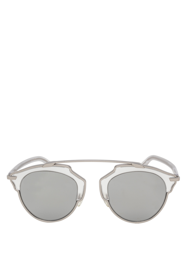 Dior солнцезащитные очки с прозрачной основой серые женские 133239 - фото 1