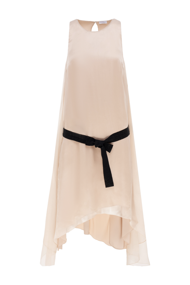 Brunello Cucinelli airy cotton dress with a belt and soft folds 134006 - photo 1