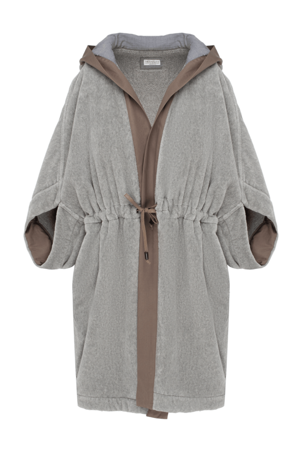 Brunello Cucinelli women's cotton dressing gown gray 134140 - photo 1