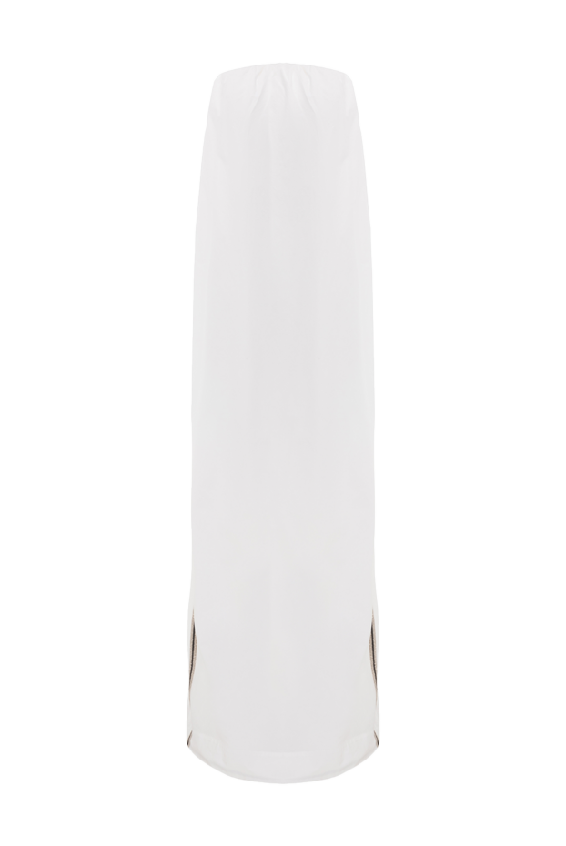 Brunello Cucinelli white strapless maxi dress with a straight silhouette
134307 - photo 1