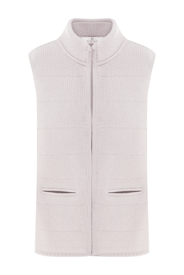 Panicale women's combined gray fur vest with a soft back made of cashmere and silk
135493 - photo 1