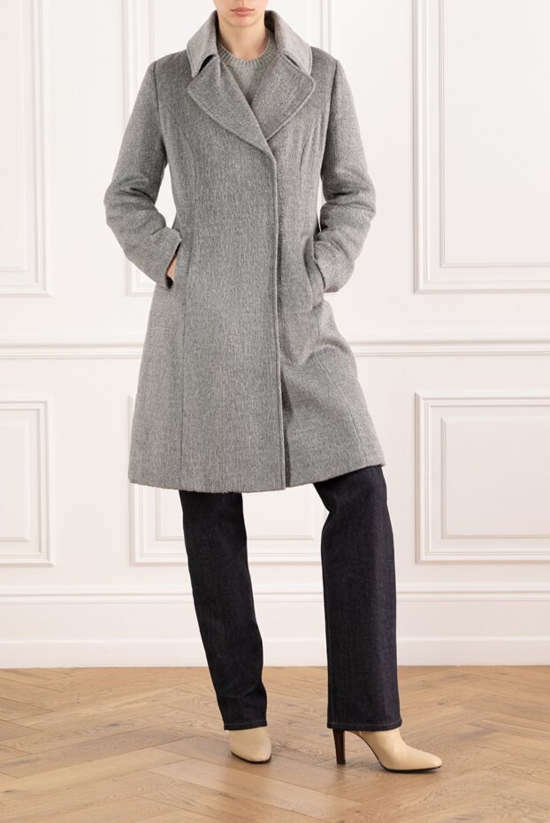 Gallotti gray women's wool coat with jacket-type collar 135550 - photo 2