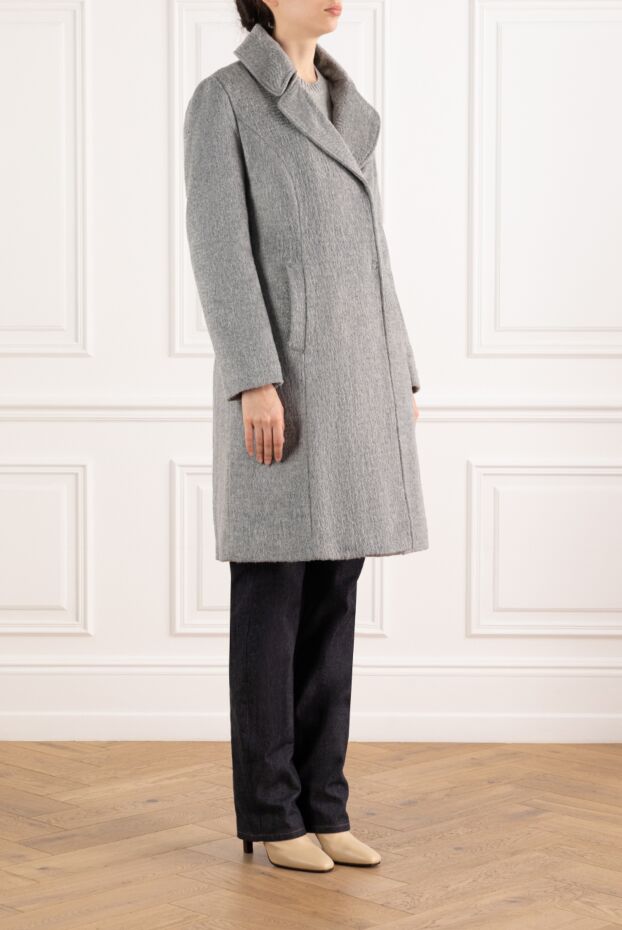 Gallotti gray women's wool coat with jacket-type collar 135550 - photo 3