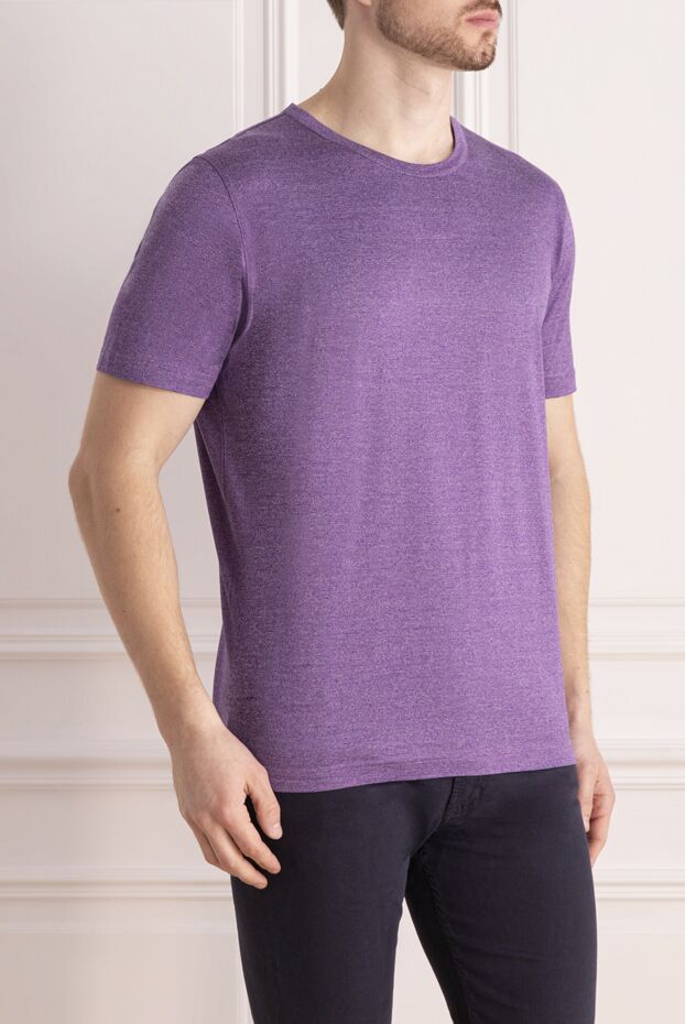 Gran Sasso men's purple cotton t-shirt 135872 - photo 3