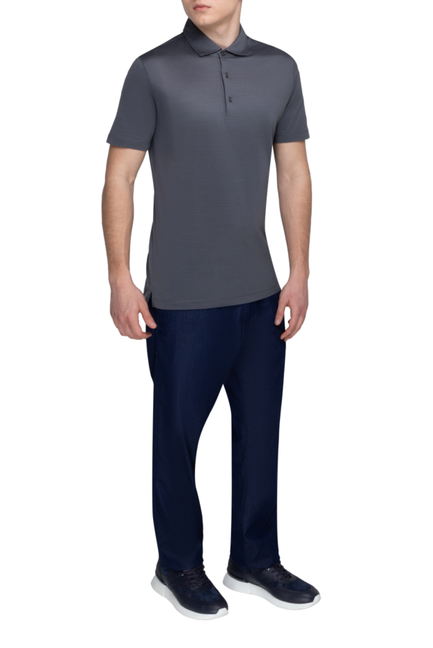 Pal Zileri polo from cotton gray for men 136152 - photo 2