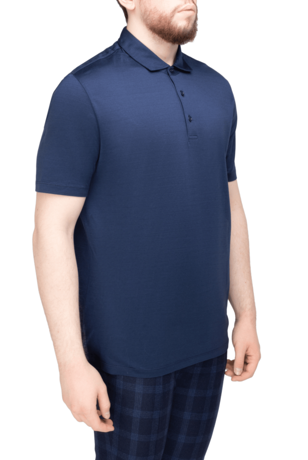 Pal Zileri a deep sapphire cotton polo with a classic collar 136153 - photo 3