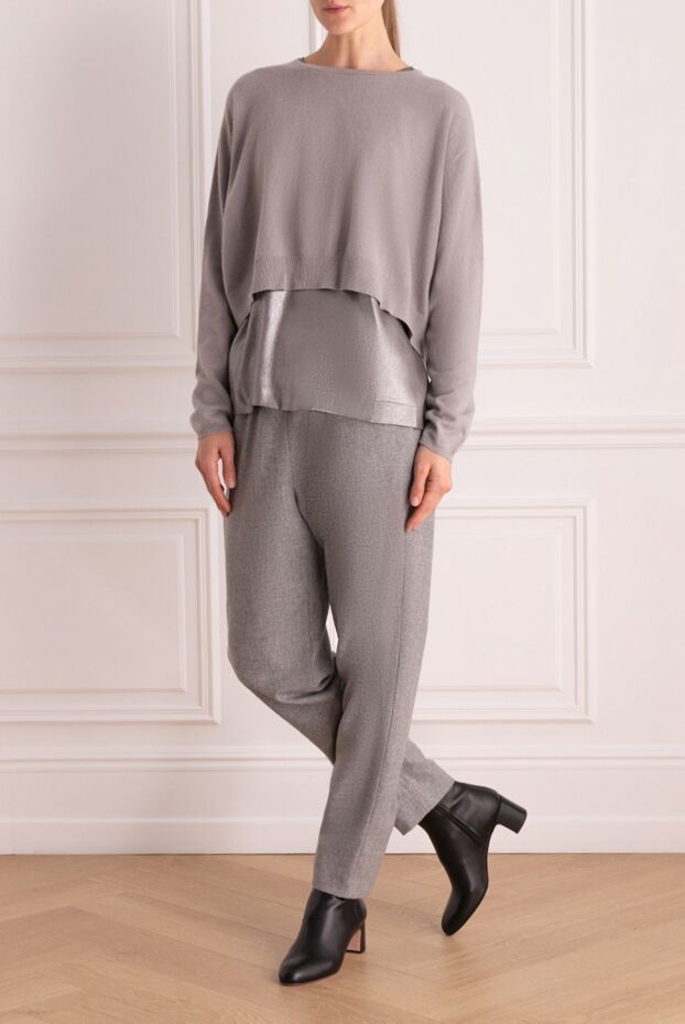 Brunello Cucinelli a cashmere jumper with a layered effect and a silky sheen
 136167 - photo 2