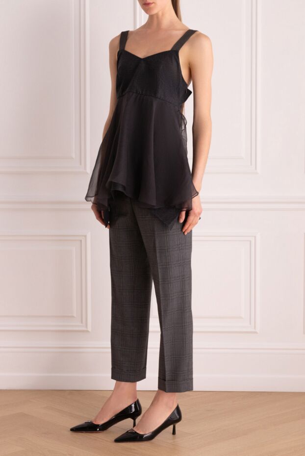 Brunello Cucinelli top made of wool and elastane gray for women 136243 - photo 2