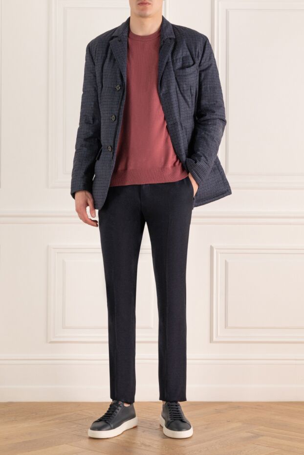 Kiton жүн мен кашемирден тігілген, түймелі пиджак форматындағы ерлерге арналған мамық күрте
 136774 - фото 3