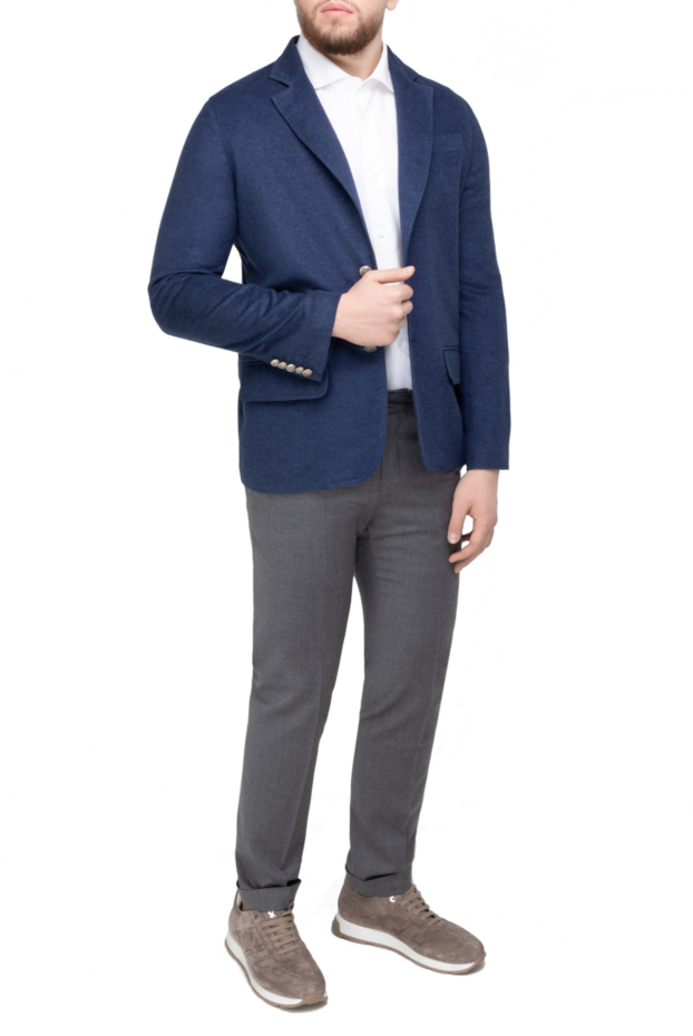Massimo Sforza blue silk jacket for men 137077 - photo 2