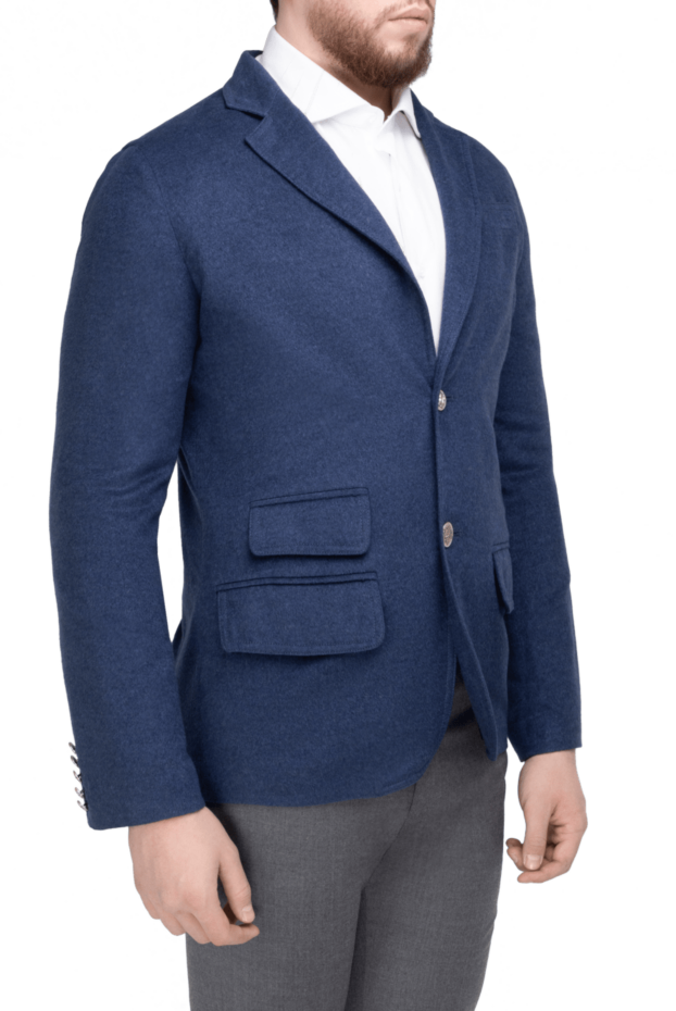 Massimo Sforza blue silk jacket for men 137077 - photo 3