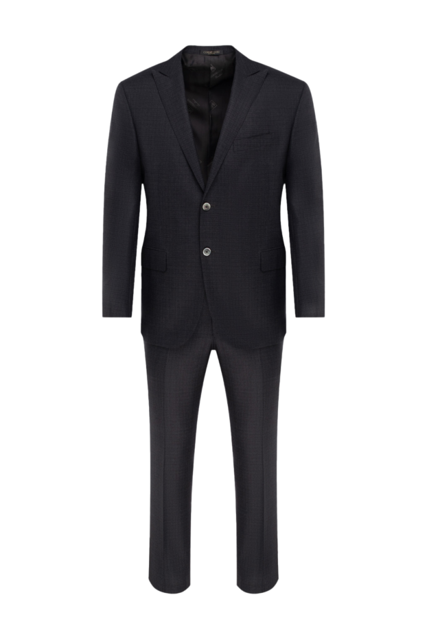Corneliani микроторлы қара жүн костюм, ерлерге арналған 137908 - фото 1