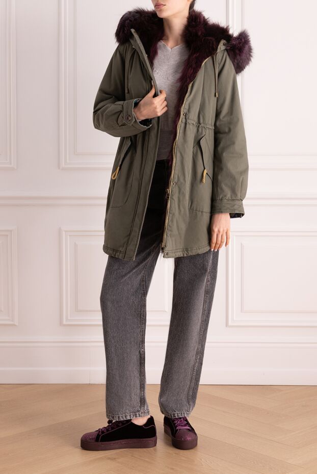 Alessandra Chamonix cotton parka with drawstring and fur trim
 138246 - photo 2