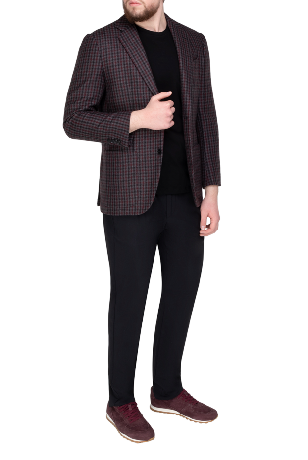 Kiton пиджак из кашемира бордовый мужской 138549 - фото 2
