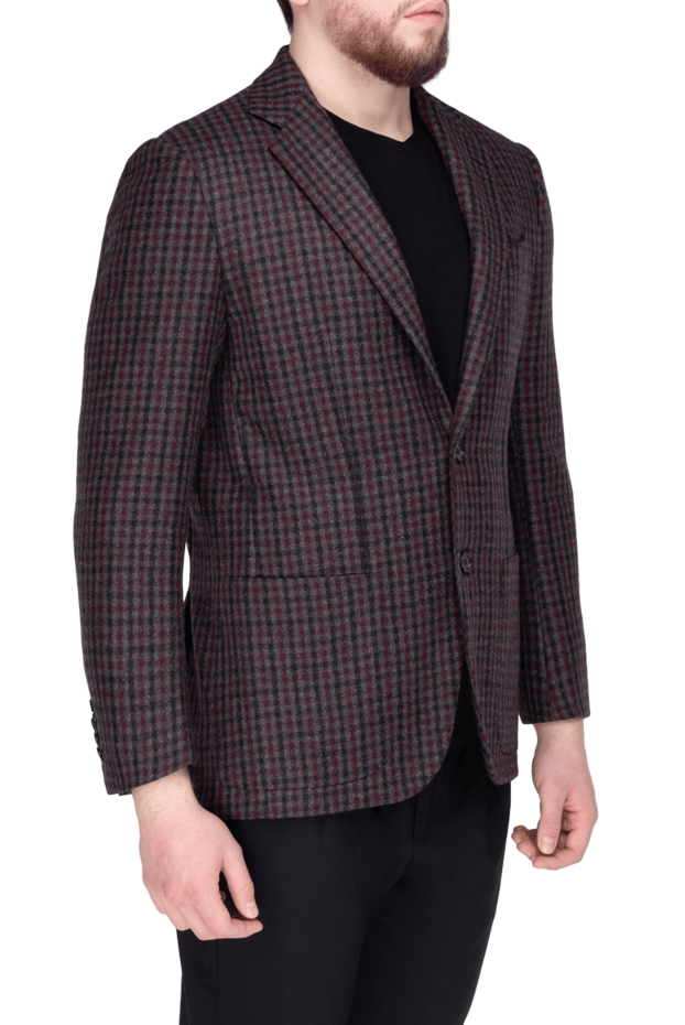Kiton пиджак из кашемира бордовый мужской 138549 - фото 3