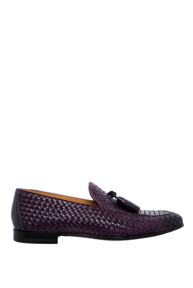 Magnanni мужские фиолетовые лоферы из плетеной кожи с кисточками 139080 - фото 1