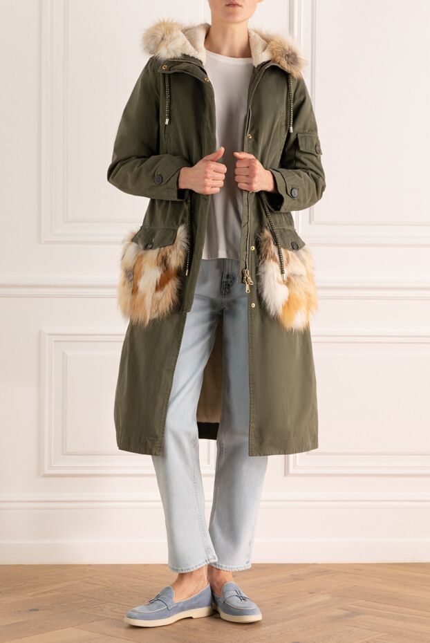 Ermanno Scervino women's military style parka with fur pockets
 139177 - photo 2