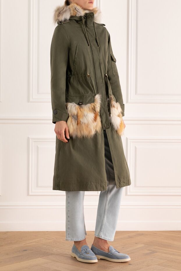 Ermanno Scervino women's military style parka with fur pockets
 139177 - photo 3
