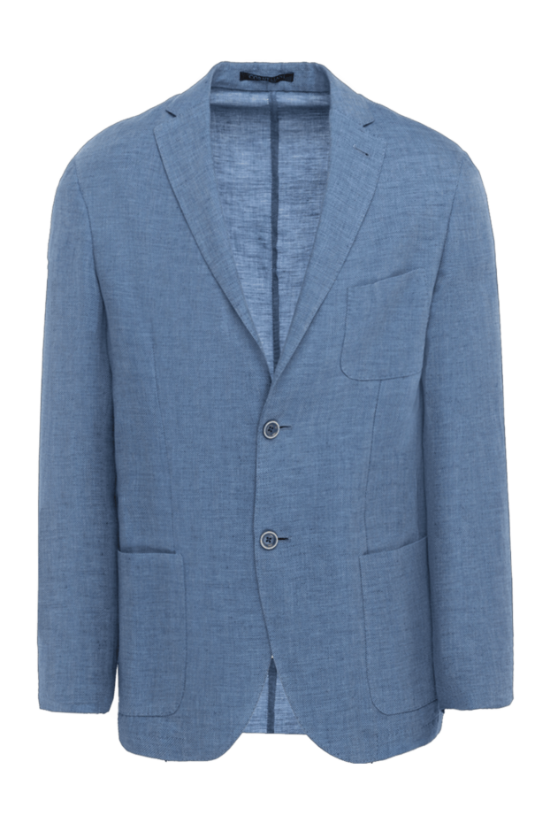 Corneliani blue linen and cotton jacket for men 139382 - photo 1