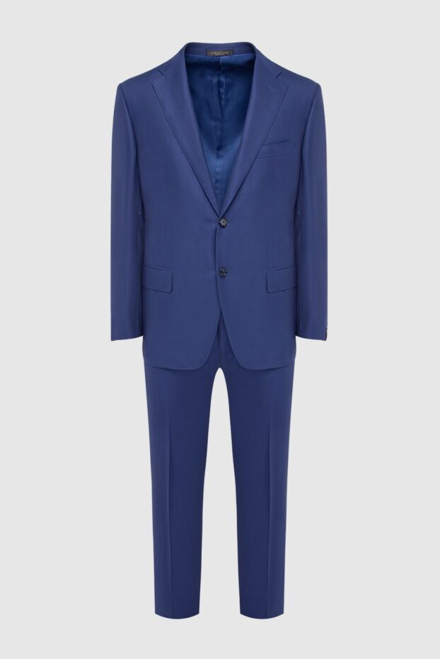 Corneliani men’s grey wool suit with single-breasted blazer 140621 - photo 1