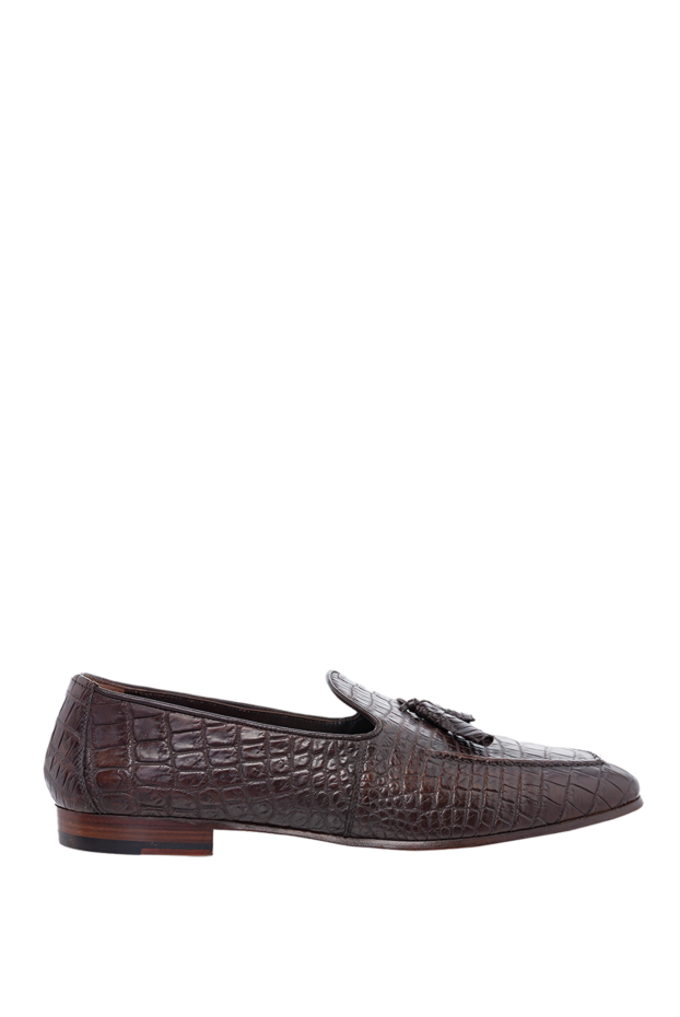 Cesare di Napoli brown tassel loafers made of crocodile leather for men 140656 - photo 1