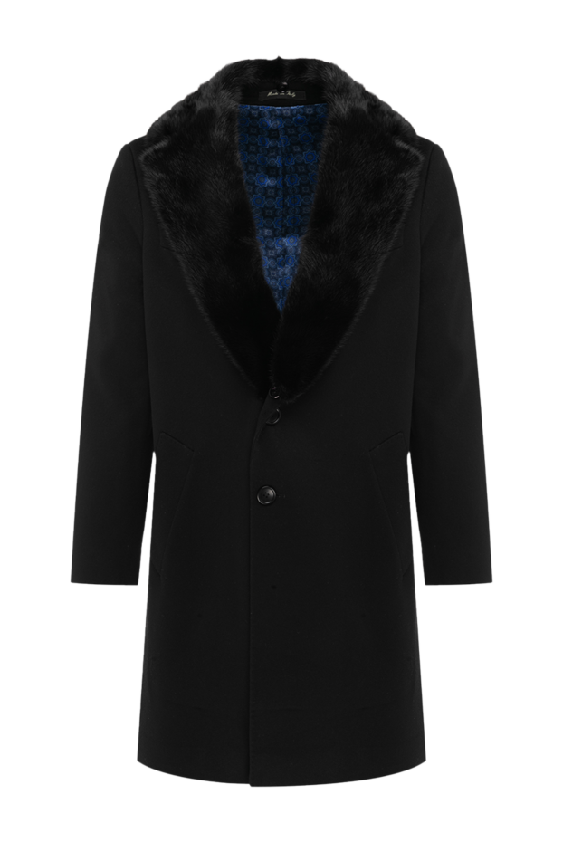 Cesare di Napoli black wool coat for men 140788 - photo 1