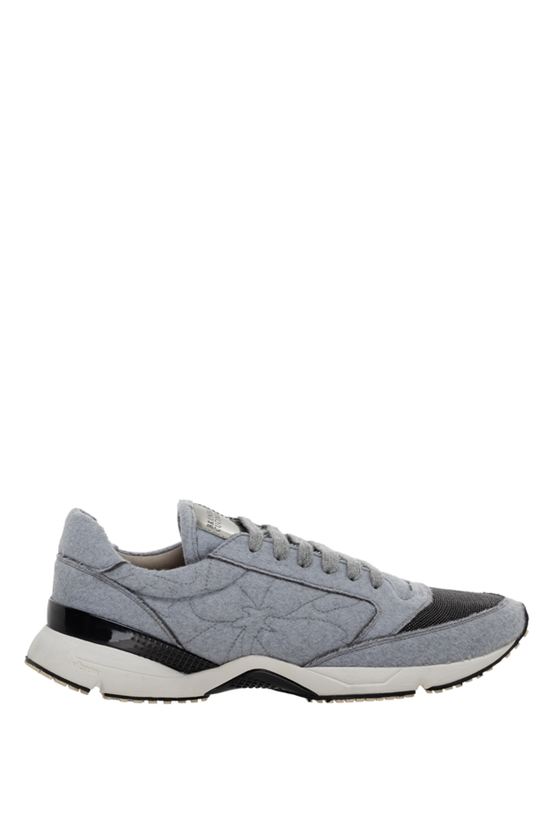 Brunello Cucinelli gray wool sneakers for women 141151 - photo 1