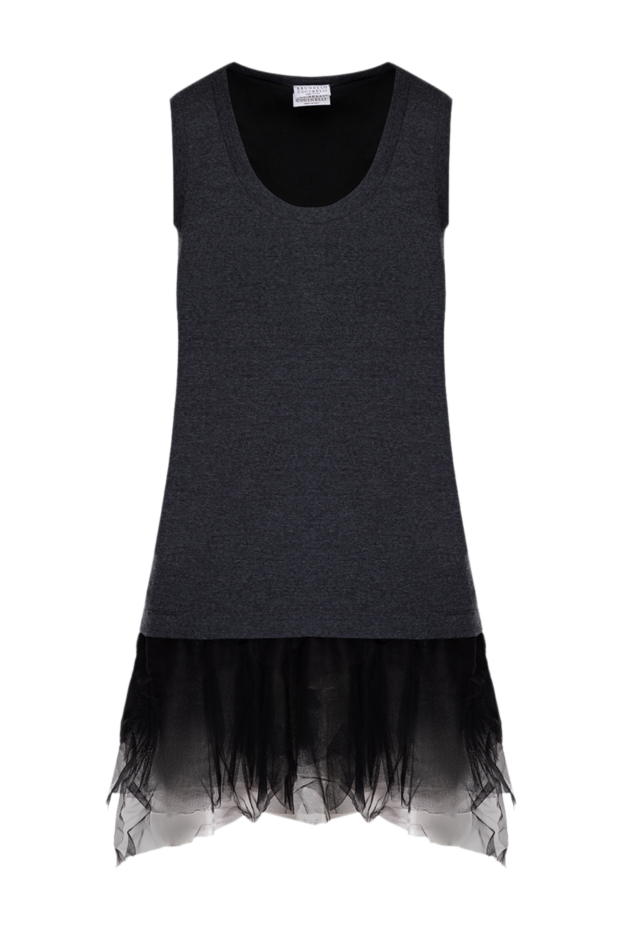 Brunello Cucinelli black wool dress with an airy tulle skirt
141317 - photo 1
