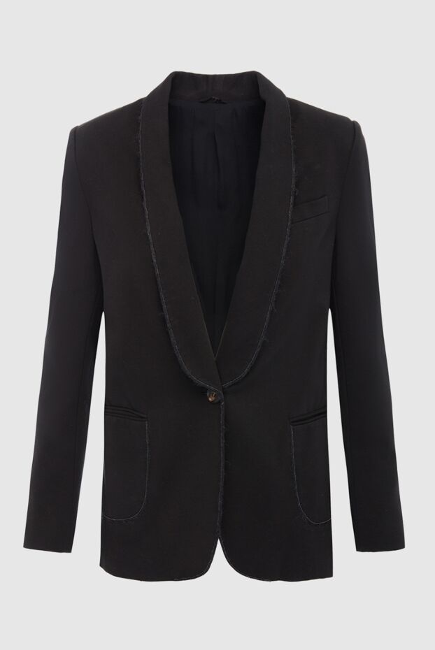 An elegant women's jacket with a shawl collar and delicate monili chain trim. - photo 1