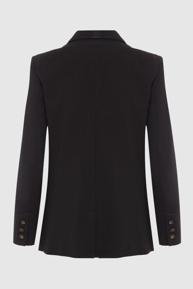 An elegant women's jacket with a shawl collar and delicate monili chain trim. - photo 2