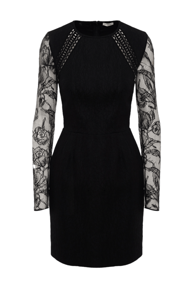 Emanuel Ungaro mini dress black with transparent lace sleeves and floral pattern
141554 - photo 1