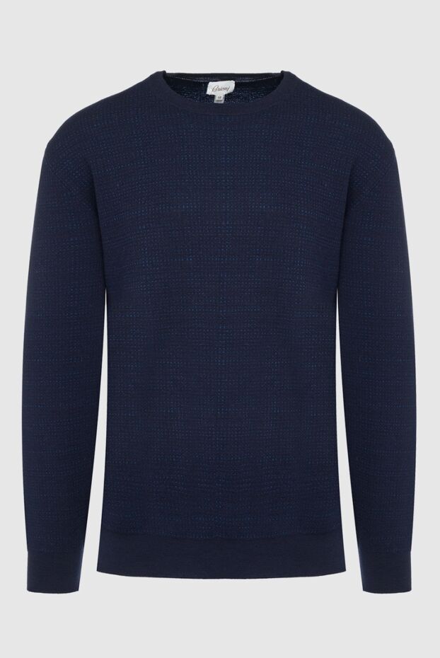 Brioni blue wool and silk jumper with textured knit
141559 - photo 1