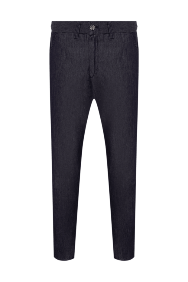 Scissor Scriptor blue cotton and silk jeans with slit back pockets 141714 - photo 1