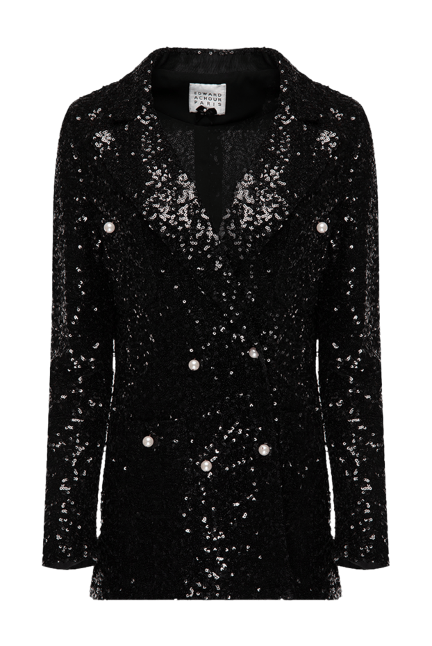 Edward Achour Paris black polyester jacket for women 141826 - photo 1