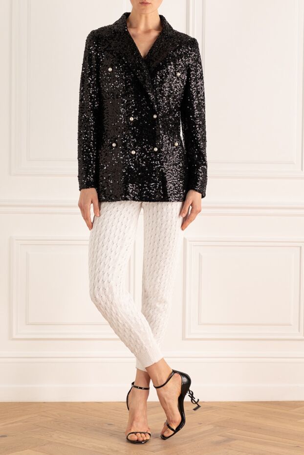Edward Achour Paris black polyester jacket for women 141826 - photo 2