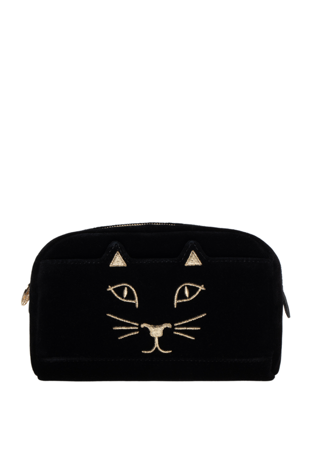 Charlotte Olympia bag woman black with embroidery cat 142005 - photo 1