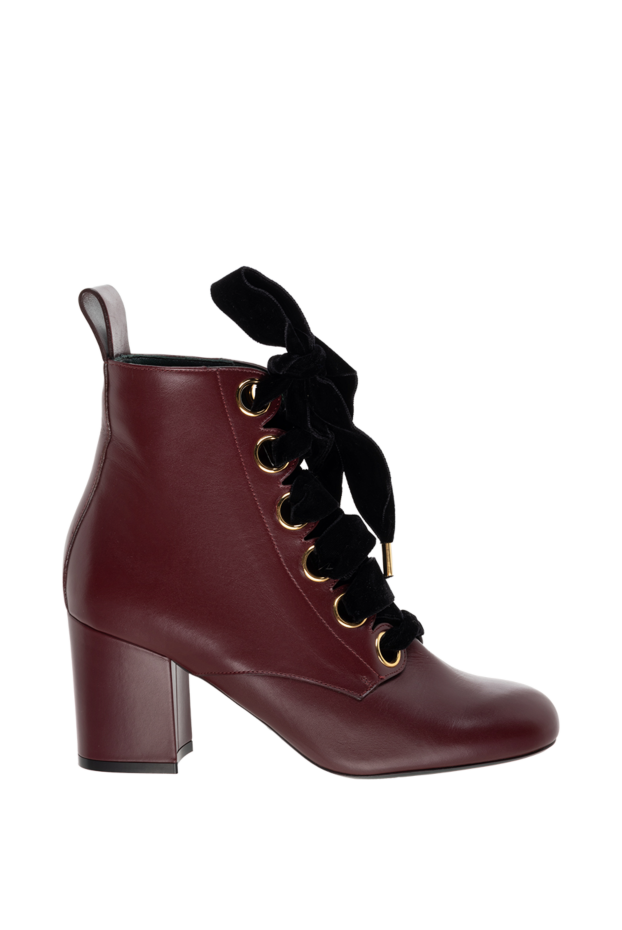 Mulberry women's purple leather boots with wide laces 142012 - photo 1
