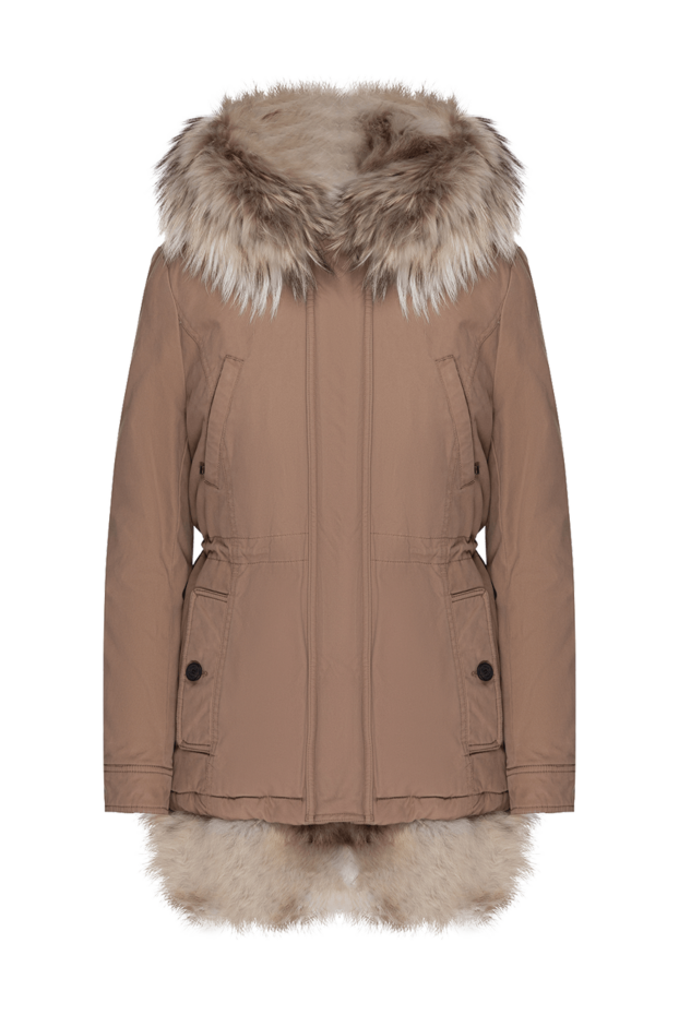 Alessandra Chamonix beige cotton and natural fur parka for women 142052 - photo 1